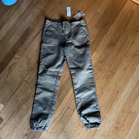 NWT SNEAK PEEK olive green utility joggers size small mid rise - Picture 2 of 6